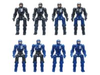 Diaclone Reboot DA-04 Dia-Naughts ( Black and Blue ) Set of 8