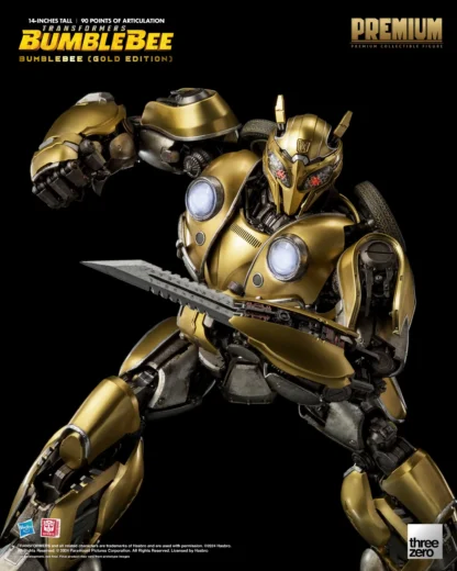 Threezero Transformers Bumblebee PREMIUM Gold Bumblebee Figure