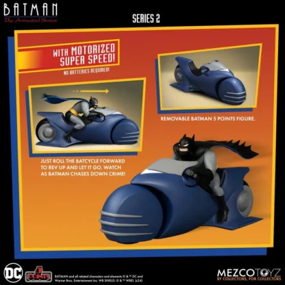 Mezco 5 Points Batman The Animated Series Batcycle