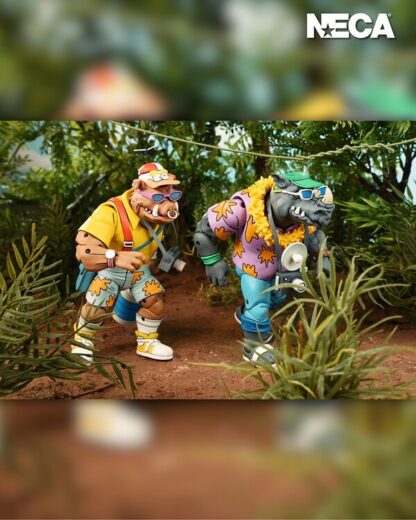 NECA Teenage Mutant Ninja Turtles Vacation Bebop and Rocksteady 2 Pack