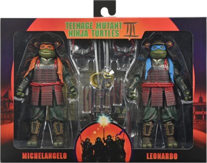 NECA TMNT III Turtles in Time Michelangelo and Leonardo 2 Pack